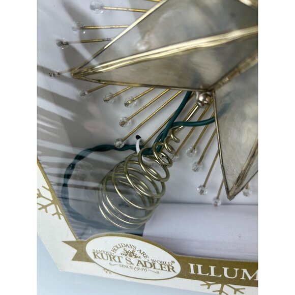 Kurt Adler Illuminated Christmas Tree Star Topper Winter Wonderfland Starburst - Picture 6 of 16